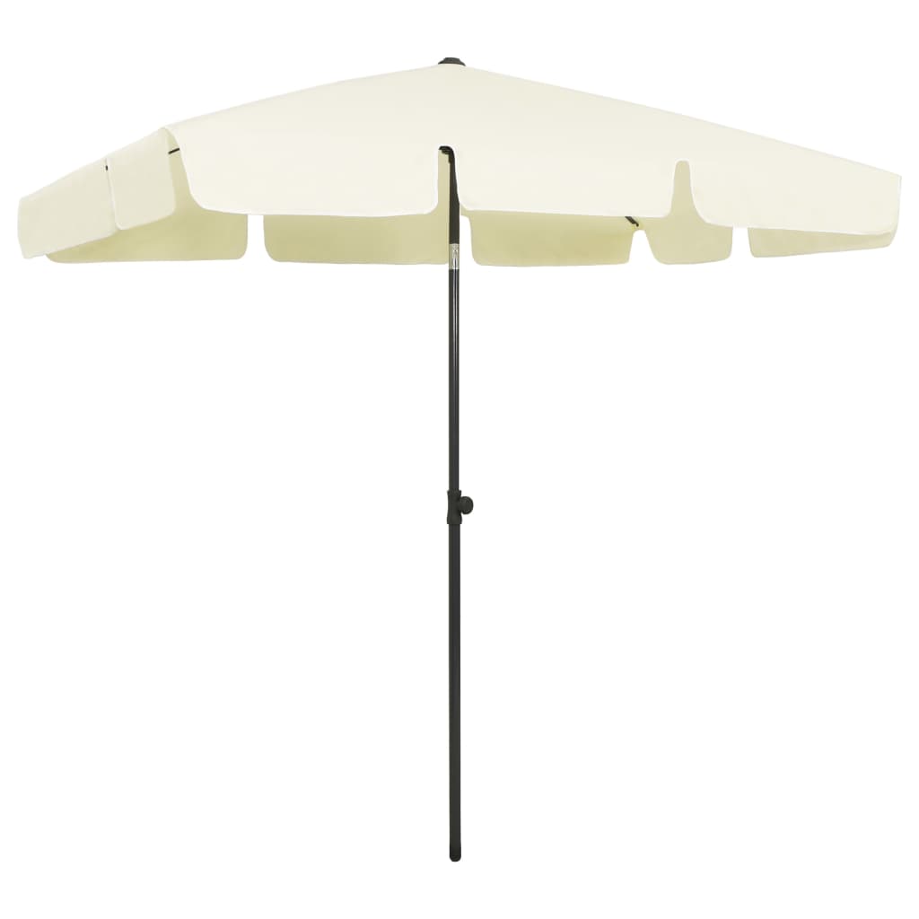 vidaXL Beach Umbrella Sand Yellow 200x125 cm