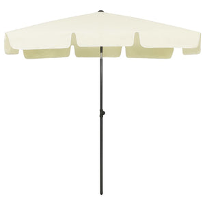 vidaXL Beach Umbrella Sand Yellow 200x125 cm