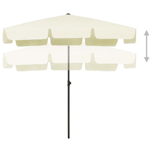 vidaXL Beach Umbrella Sand Yellow 200x125 cm