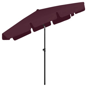 vidaXL Beach Umbrella Bordeaux Red 200x125 cm