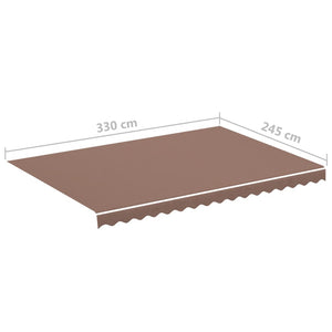 vidaXL Replacement Fabric for Awning Brown 3.5x2.5 m