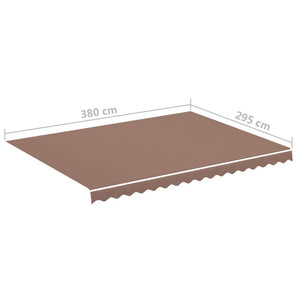 vidaXL Replacement Fabric for Awning Brown 4x3 m