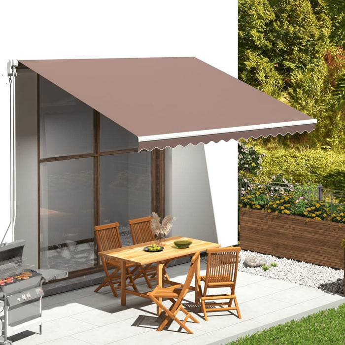 vidaXL Replacement Fabric for Awning Brown 4x3 m