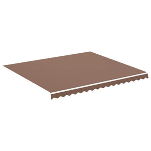 vidaXL Replacement Fabric for Awning Brown 4x3.5 m