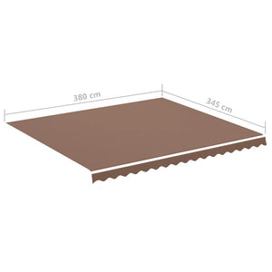 vidaXL Replacement Fabric for Awning Brown 4x3.5 m