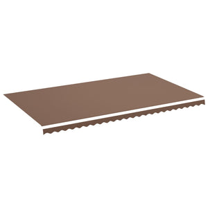 vidaXL Replacement Fabric for Awning Brown 6x3.5 m