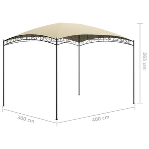 vidaXL Gazebo 3x4x2.65 m Cream 180 g/m²