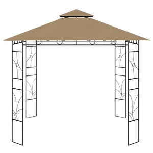 vidaXL Gazebo 3x3x2.7 m Taupe 160 g/m²