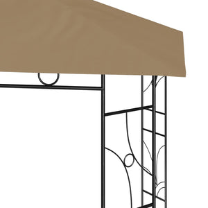 vidaXL Gazebo 3x3x2.7 m Taupe 160 g/m²