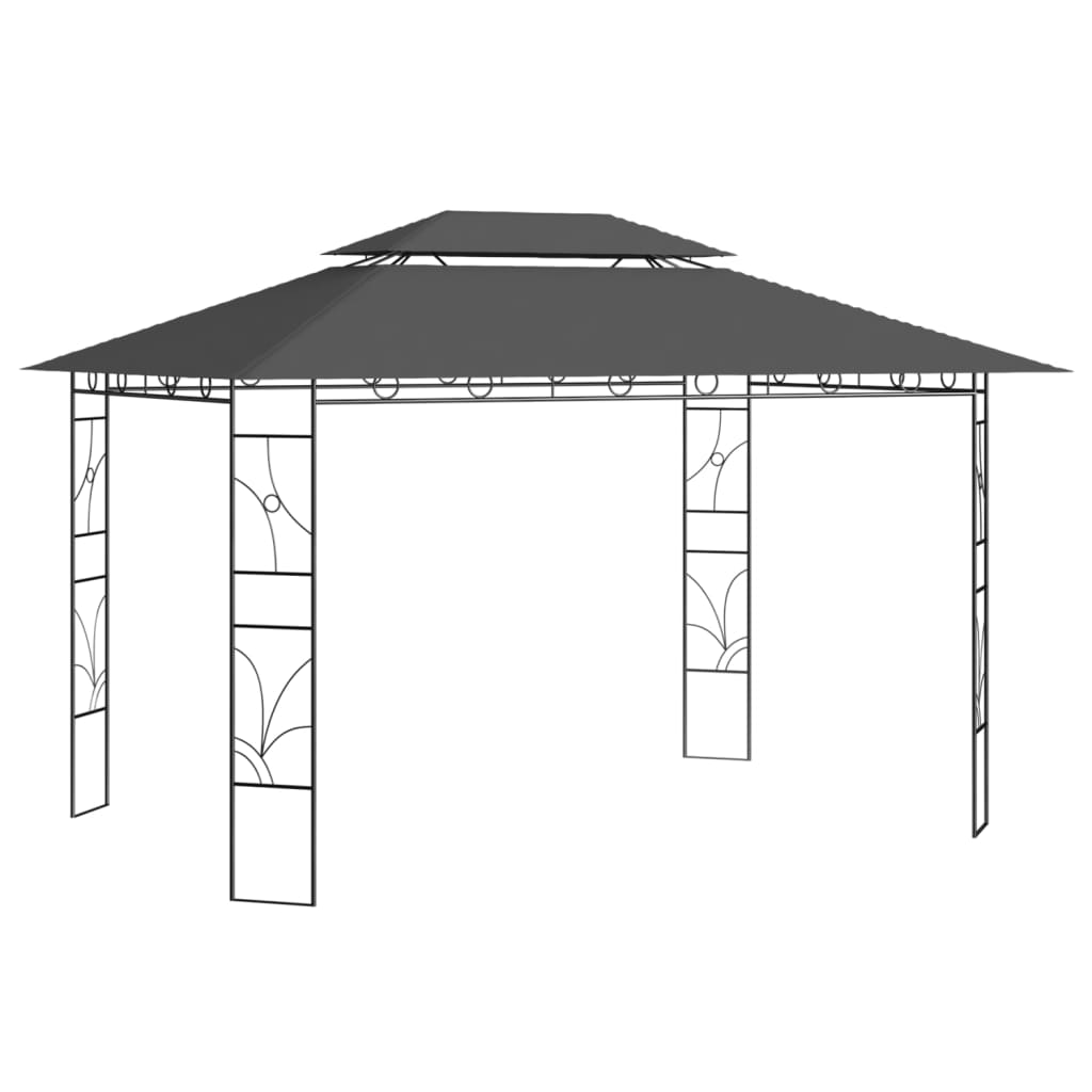 vidaXL Gazebo 4x3x2.7 m Anthracite 160 g/m²