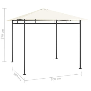 vidaXL Gazebo 3x3x2.7 m Cream 180 g/m²