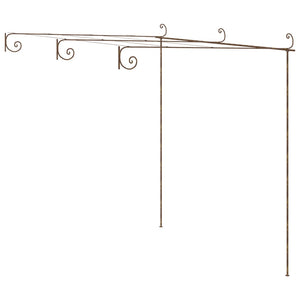 vidaXL Garden Pergola Antique Brown 3x3x2.5 m Iron