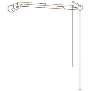 vidaXL Garden Pergola Antique Brown 3x3x2.5 m Iron