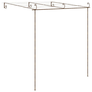 vidaXL Garden Pergola Antique Brown 3x3x2.5 m Iron