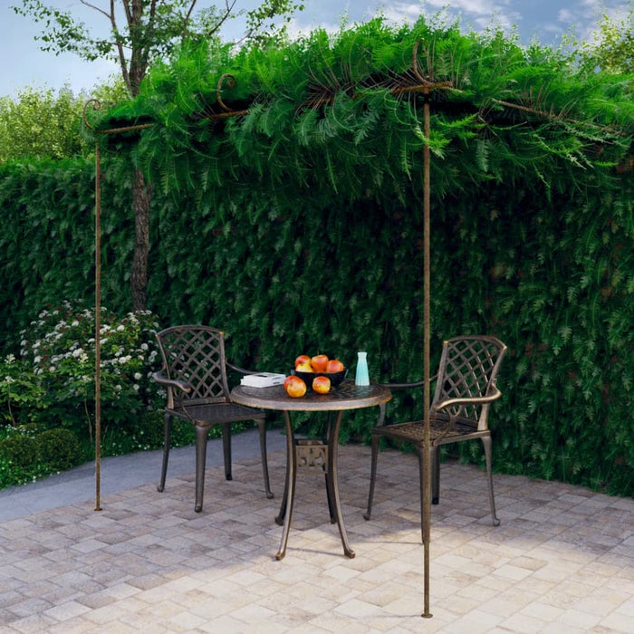 vidaXL Garden Pergola Antique Brown 3x3x2.5 m Iron