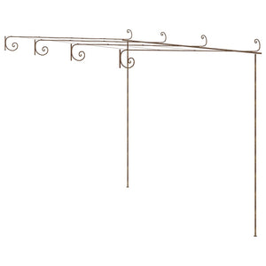 vidaXL Garden Pergola Antique Brown 4x3x2.5 m Iron