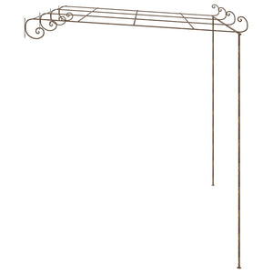 vidaXL Garden Pergola Antique Brown 4x3x2.5 m Iron