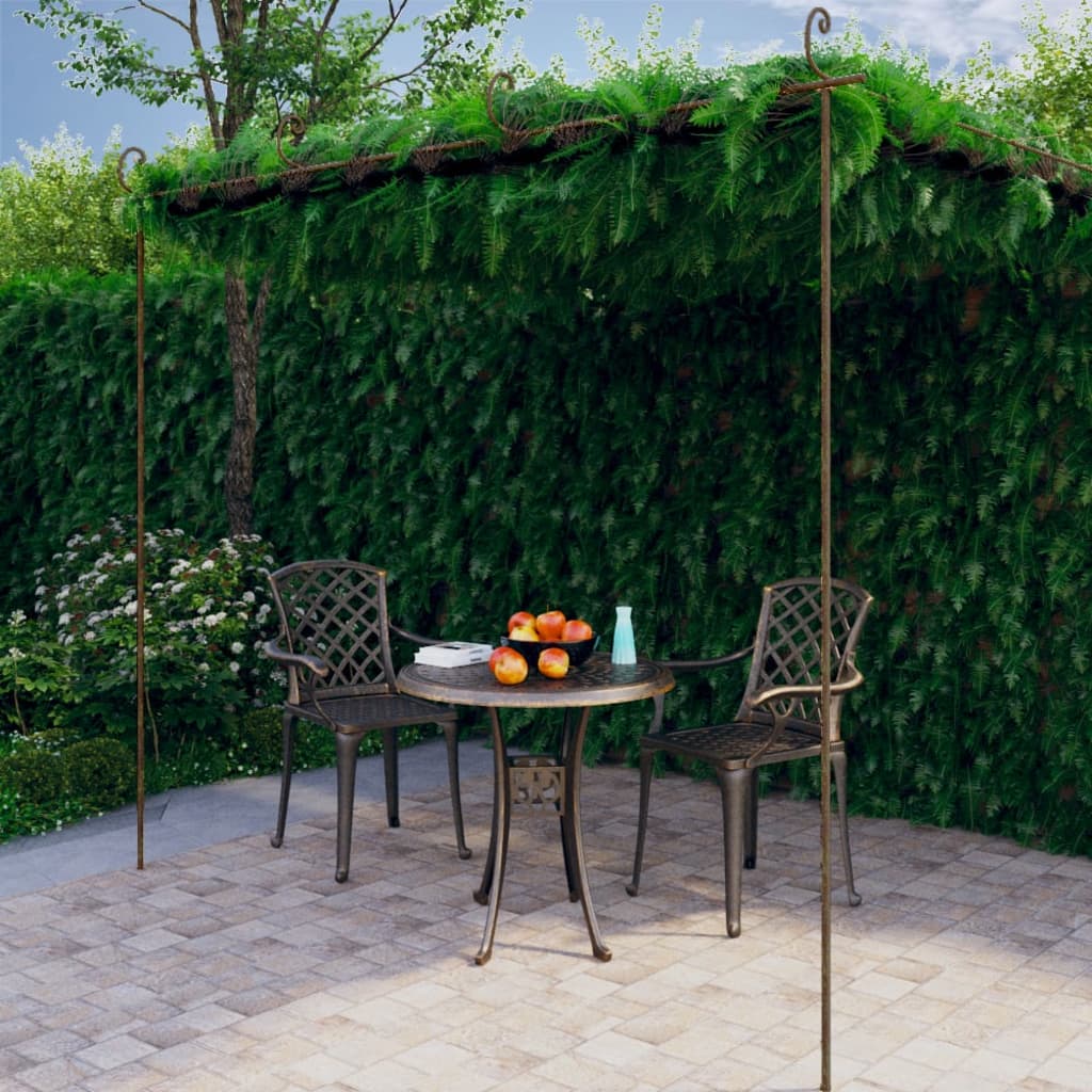 vidaXL Garden Pergola Antique Brown 4x3x2.5 m Iron