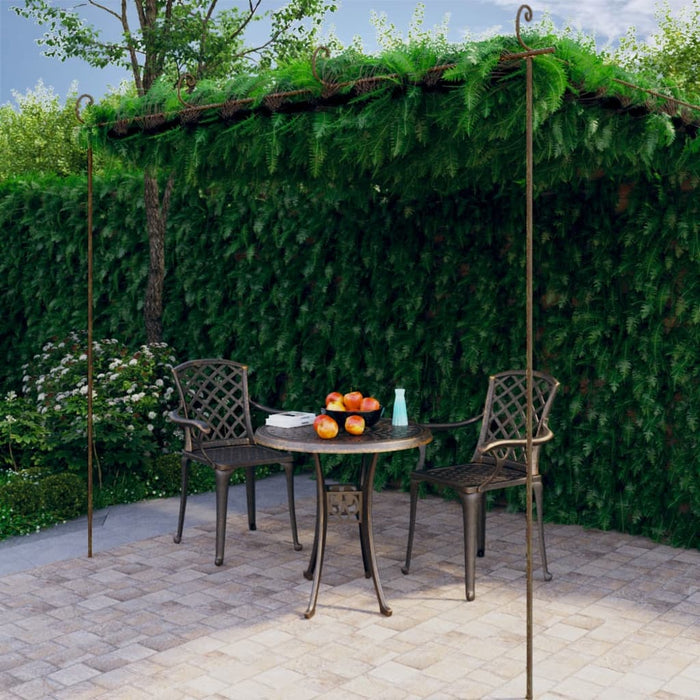 vidaXL Garden Pergola Antique Brown 4x3x2.5 m Iron