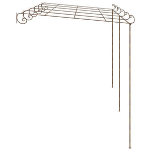 vidaXL Garden Pergola Antique Brown 6x3x2.5 m Iron