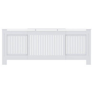 vidaXL MDF Radiator Cover White 205 cm