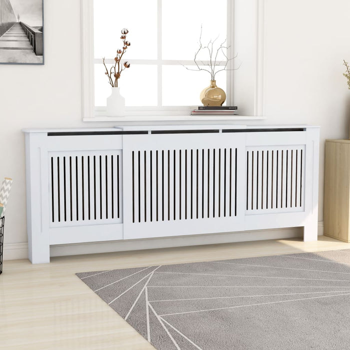 vidaXL MDF Radiator Cover White 205 cm