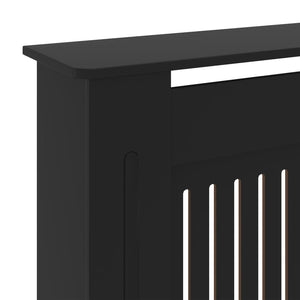 vidaXL MDF Radiator Cover Black 205 cm