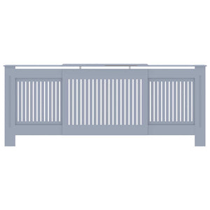 vidaXL MDF Radiator Cover Grey 205 cm