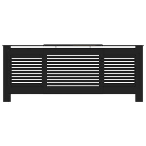 vidaXL MDF Radiator Cover Black 205 cm