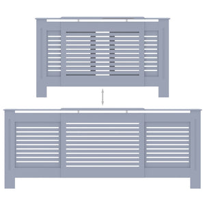 vidaXL MDF Radiator Cover Grey 205 cm