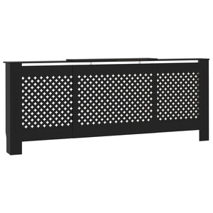 vidaXL MDF Radiator Cover Black 205 cm