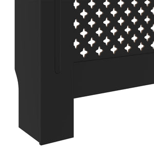 vidaXL MDF Radiator Cover Black 205 cm