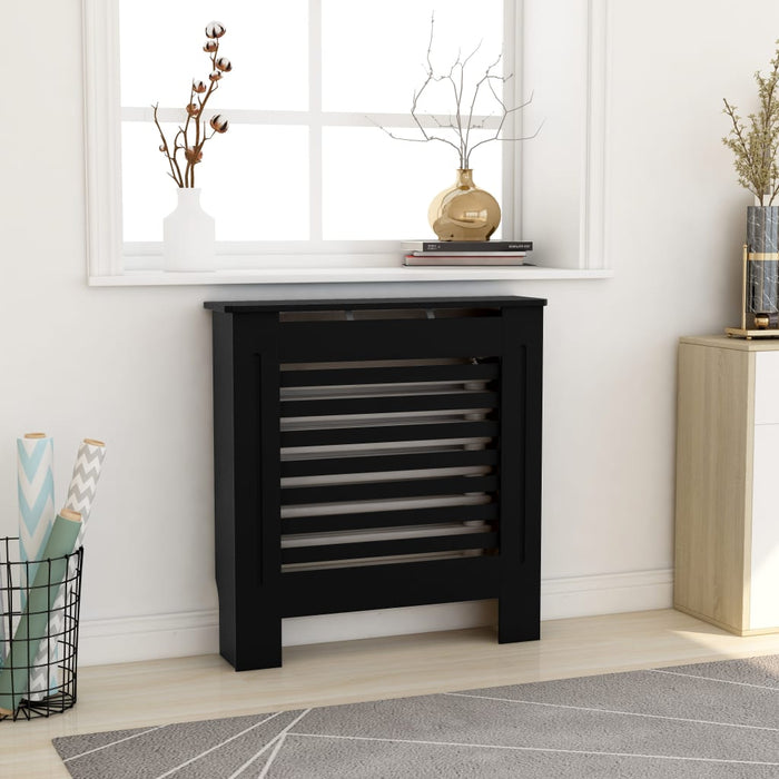 vidaXL MDF Radiator Cover Black 78 cm