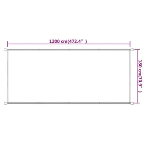 vidaXL Vertical Awning Terracotta 180x1200 cm Oxford Fabric