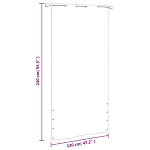 vidaXL Balcony Screen White 120x240 cm Oxford Fabric