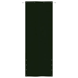 vidaXL Balcony Screen Dark Green 80x240 cm Oxford Fabric