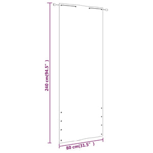 vidaXL Balcony Screen Dark Green 80x240 cm Oxford Fabric