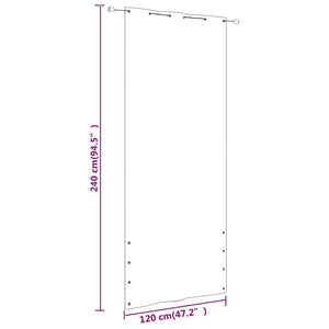 vidaXL Balcony Screen Brown 120x240 cm Oxford Fabric