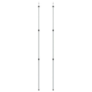 vidaXL Telescopic Tarp Poles with Length of 102-260 cm 2 pcs Aluminum