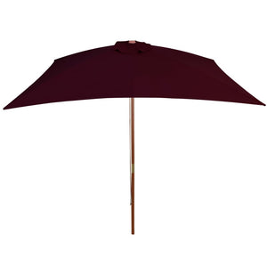 vidaXL Outdoor Parasol with Wooden Pole Bordeaux Red 200x300 cm