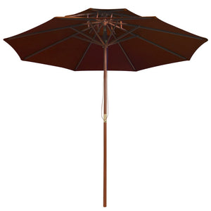 vidaXL Double Decker Parasol with Wooden Pole Terracotta 270 cm