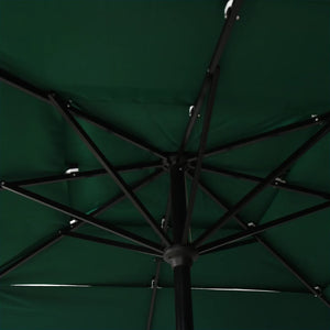 vidaXL 3-Tier Parasol with Aluminium Pole Green 2.5x2.5 m