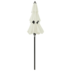 vidaXL 3-Tier Parasol with Aluminium Pole Sand 2 m