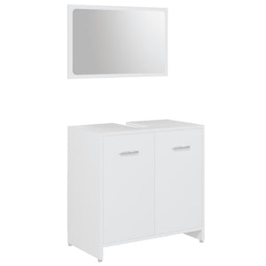 vidaXL 3 Piece Bathroom Furniture Set White Engineered Wood