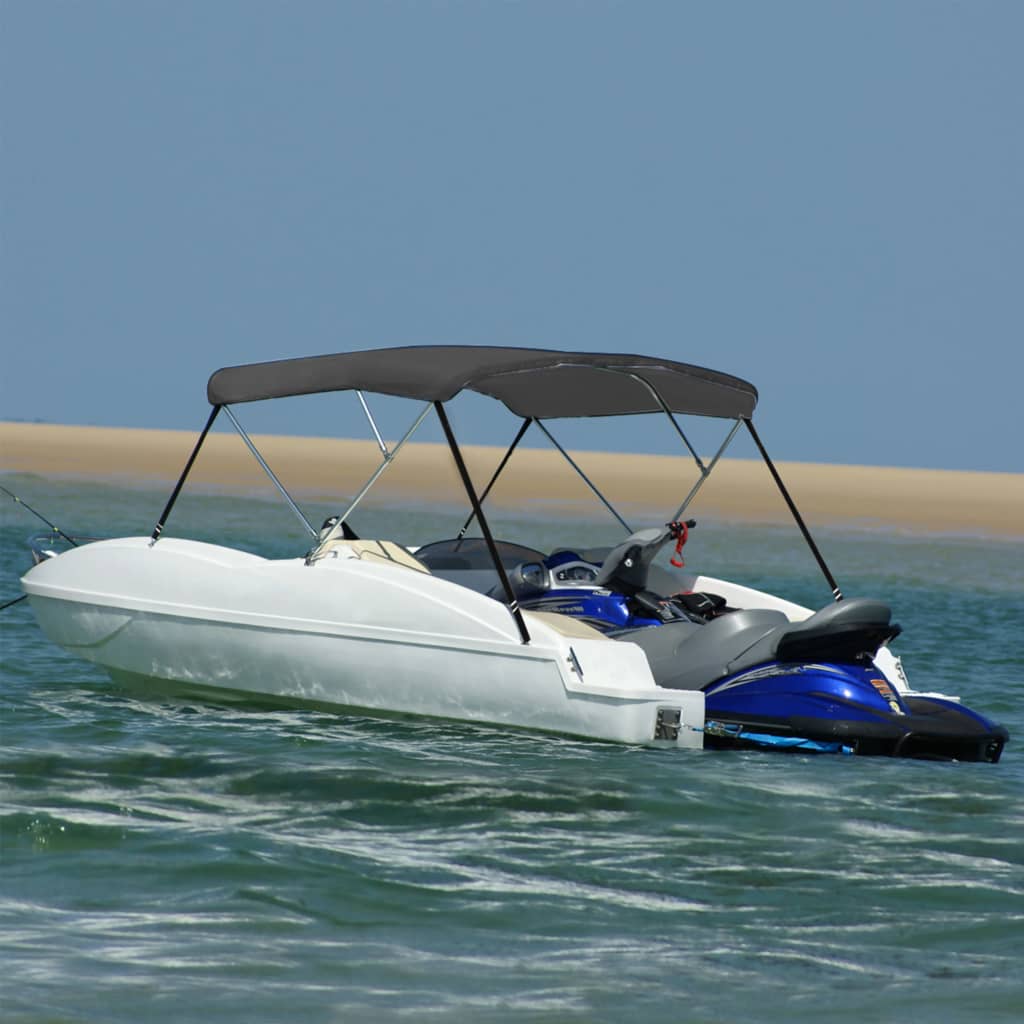 vidaXL 3 Bow Bimini Top Anthracite 183x196x137 cm