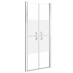 vidaXL Shower Door Half Frosted ESG 91x190 cm