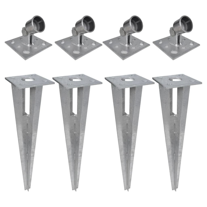 vidaXL Strive Post Spikes 4 pcs Steel