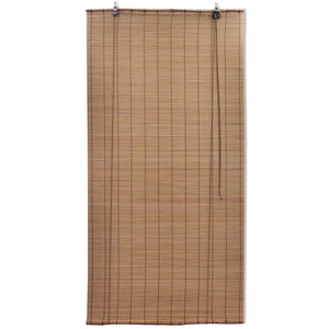 vidaXL Bamboo Roller Blinds 2 pcs Brown 120 x 220 cm