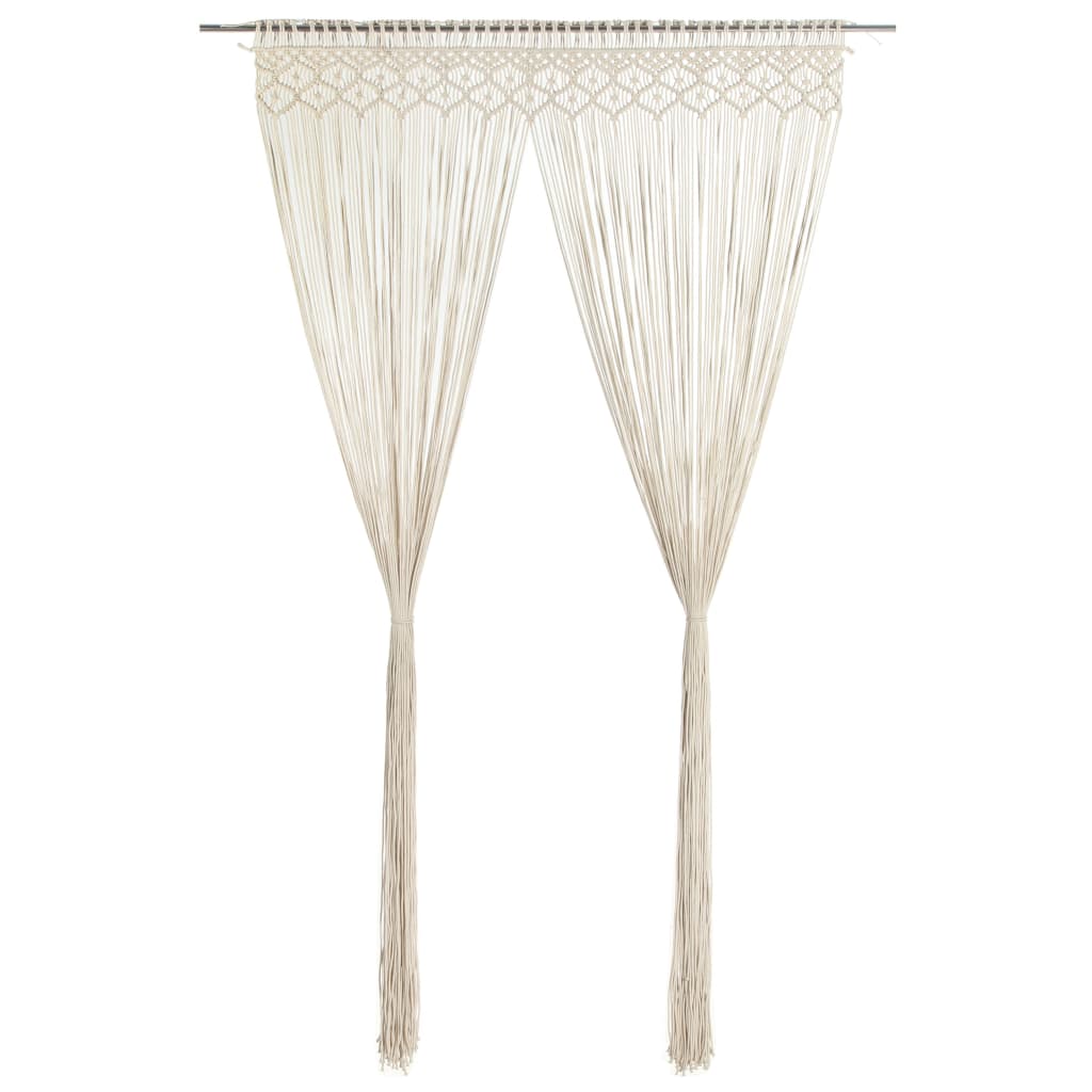 vidaXL Macrame Curtain 140x240 cm Cotton