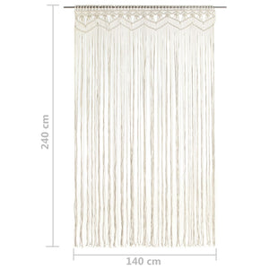 vidaXL Macrame Curtain 140x240 cm Cotton